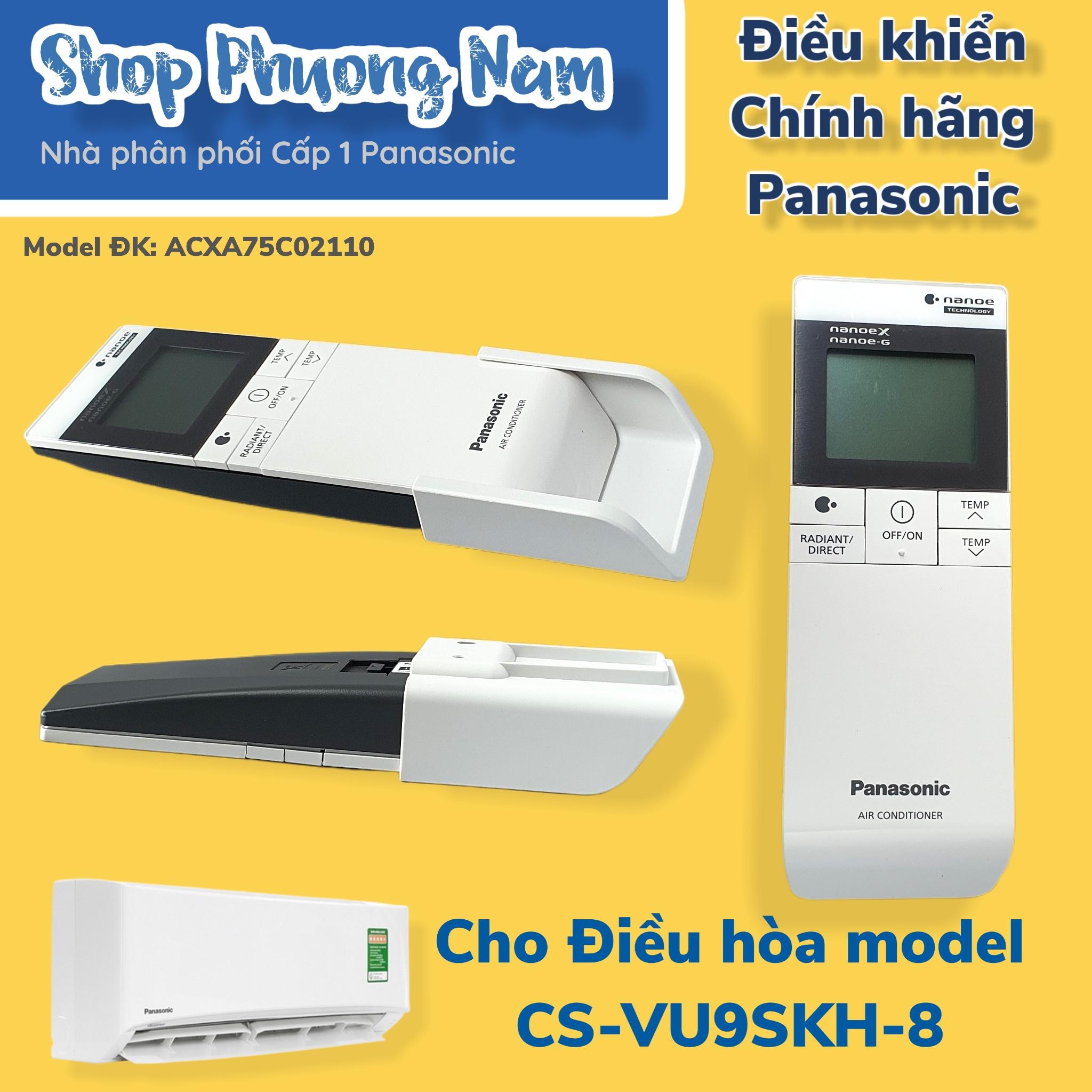Điều khiển chính hãng cho điều hòa Panasonic model CS-VU9SKH-8