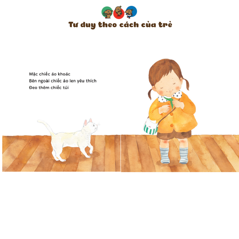 Sách Ehon Nhật Bản cho bé 1-3 tuổi - Đi dạo trên lá vàng mùa thu