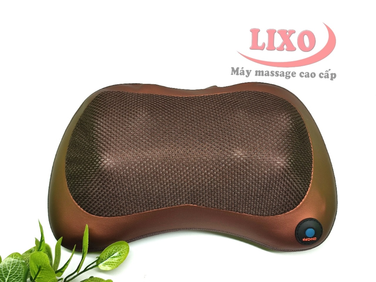 Gối Massage Hồng Ngoại 8 Bi - Phiên bản mới, Tặng Cây mát xa cổ vai gáy - GM234