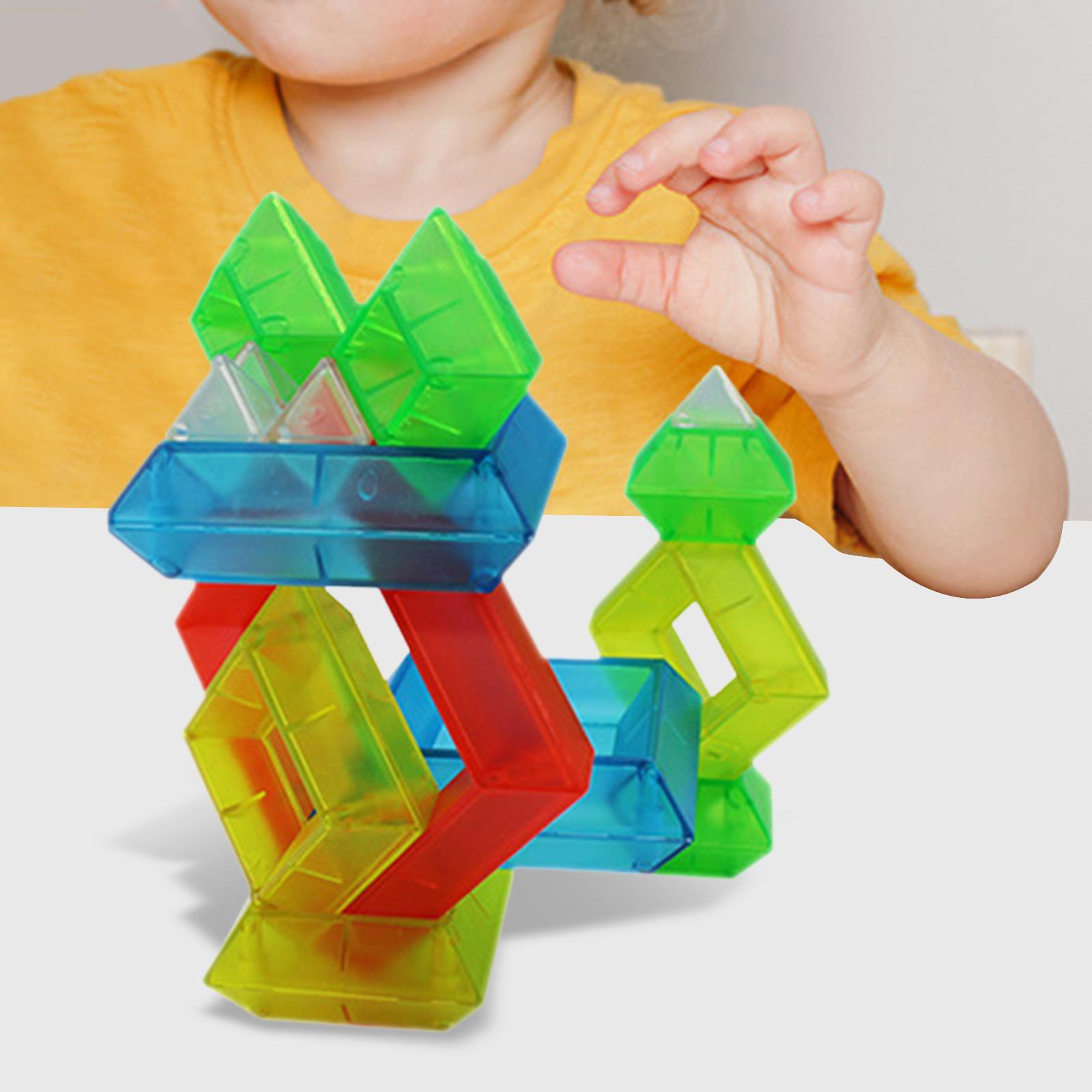 Matte Texture Toys Stacking Colorful Wisdom Pyramids for Toddler Children
