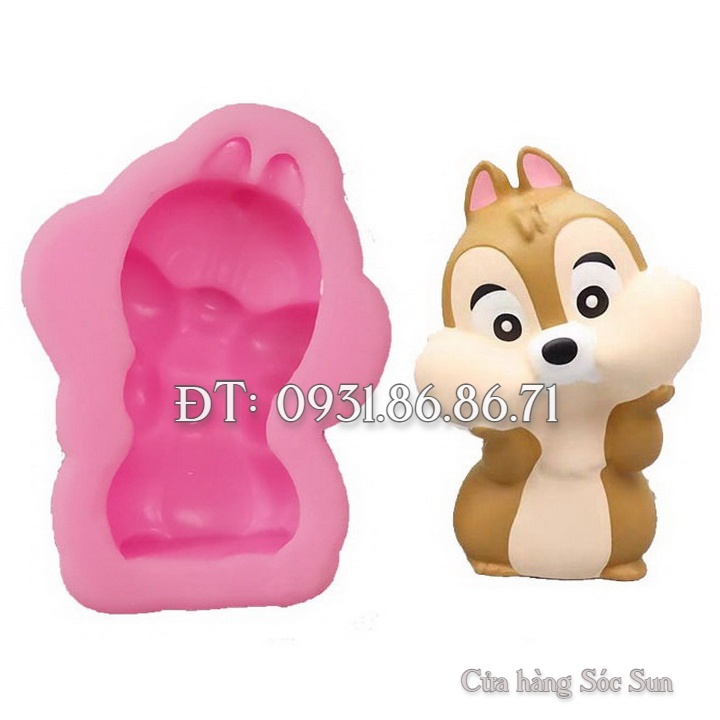 Khuôn silicon Sóc con Cute - Mã số 1406