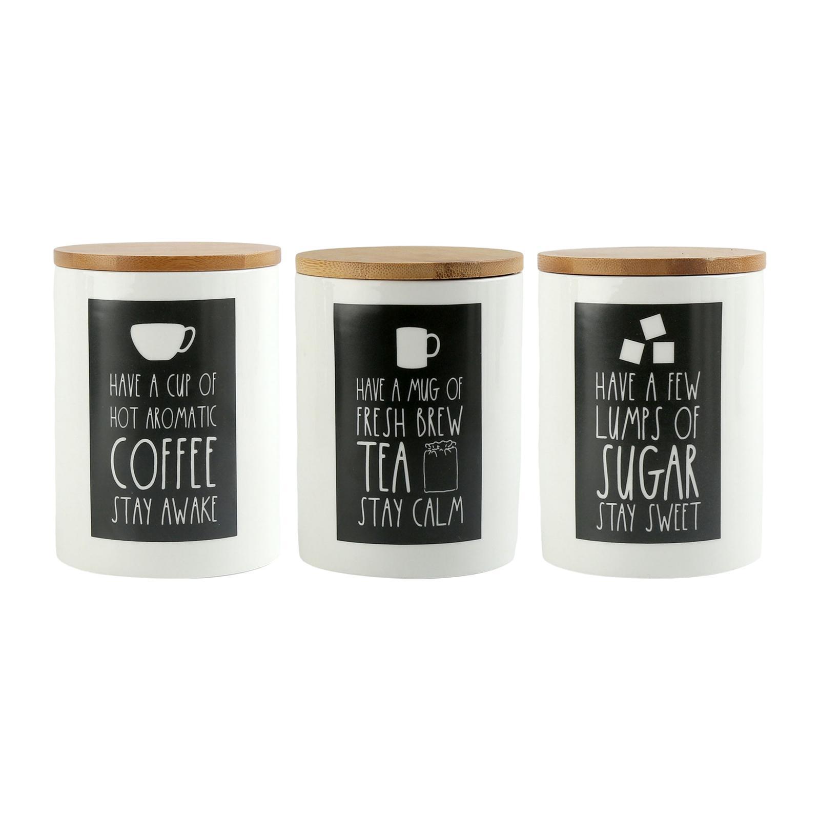 3 Pieces Kitchen Canister Set Airtight Food Storage Container for Cookie Jar