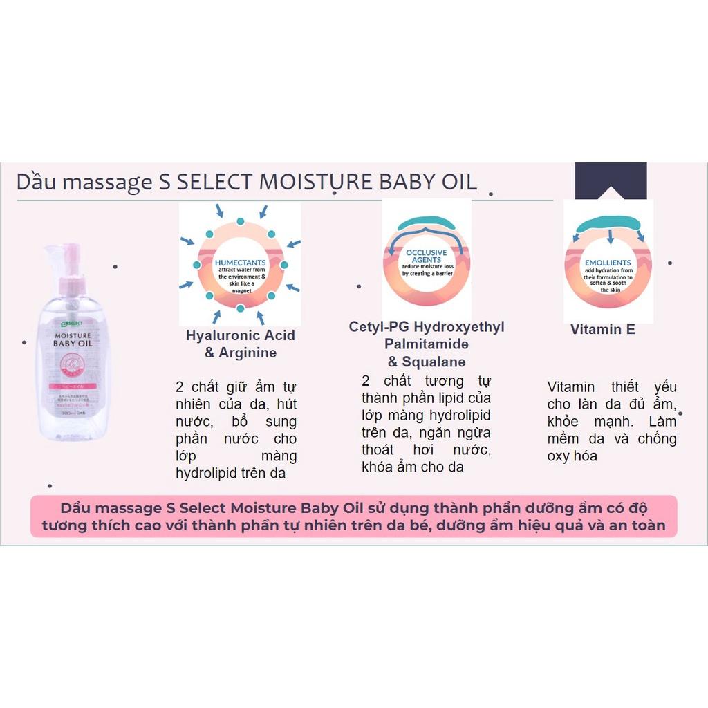 Dầu Massage Cho Bé S Select Nhật Bản 300ml