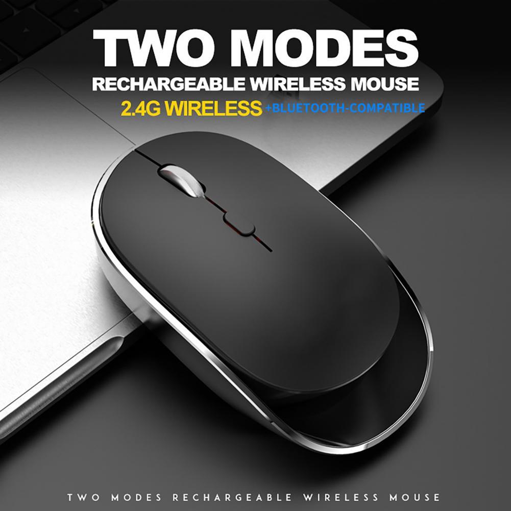 Chuột Máy Tính Thông Minh Công Thái PC Bluetooth 2.4G-Tương Thích Cắm Chơi PC Cho Chuột Laptop Không Dây