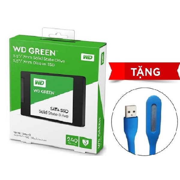 Ổ Cứng SSD WD Green 240GB 3D NAND - WDS240G2G0A - Hàng Chính Hãng + Tặng Đèn Led