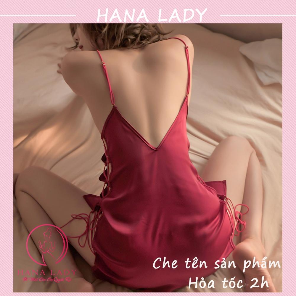 Váy ngủ sexy, đầm ngủ lụa dây đan cao cấp VN503