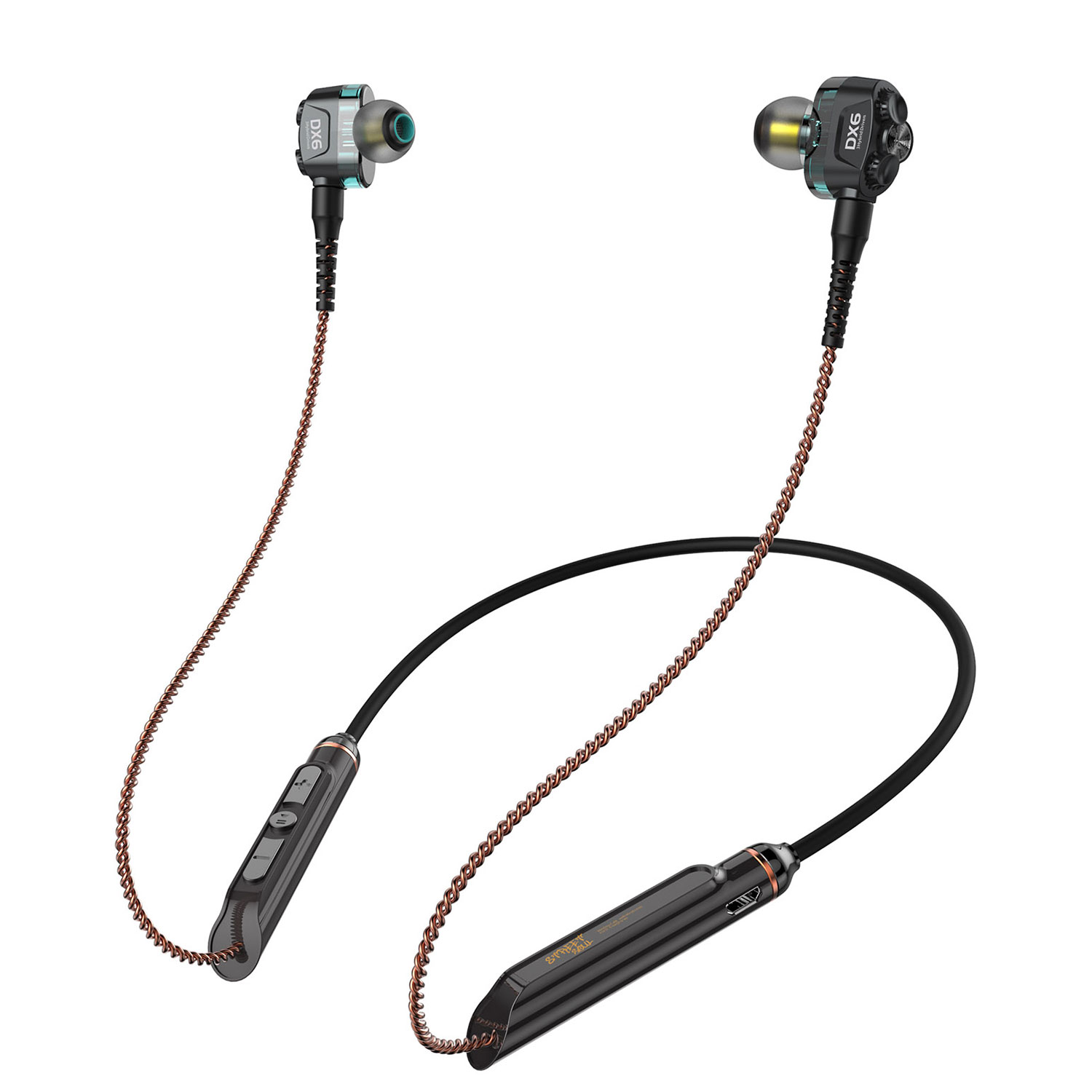 Tai nghe chơi game cao cấp Plextone DX6 có Mic âm thanh Hybrid 3 Driver Earphone Head dây tín hiệu chống kéo, chống uốn có Module Bluetooth hoặc Type C hoặc Jack 3.5mm gắn Socket MMCX. – Hàng Chính Hãng.