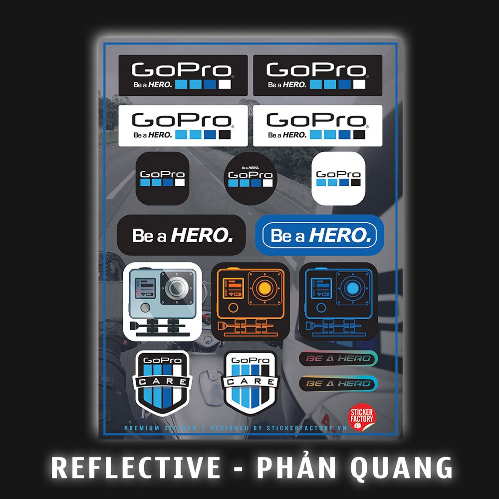 Gopro - Reflective Sticker hình dán phản quang 3M Premium
