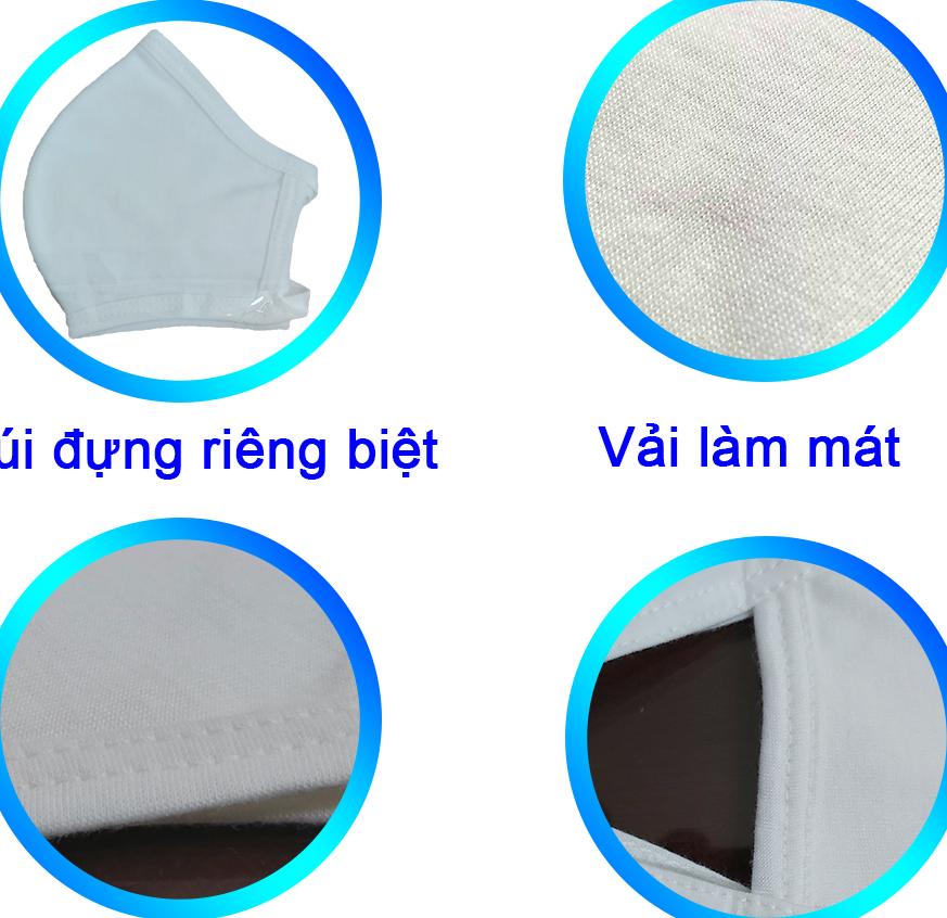 Khẩu trang vải Kháng Khuẩn Powercare Hộp 3 Chiếc - Combo 3