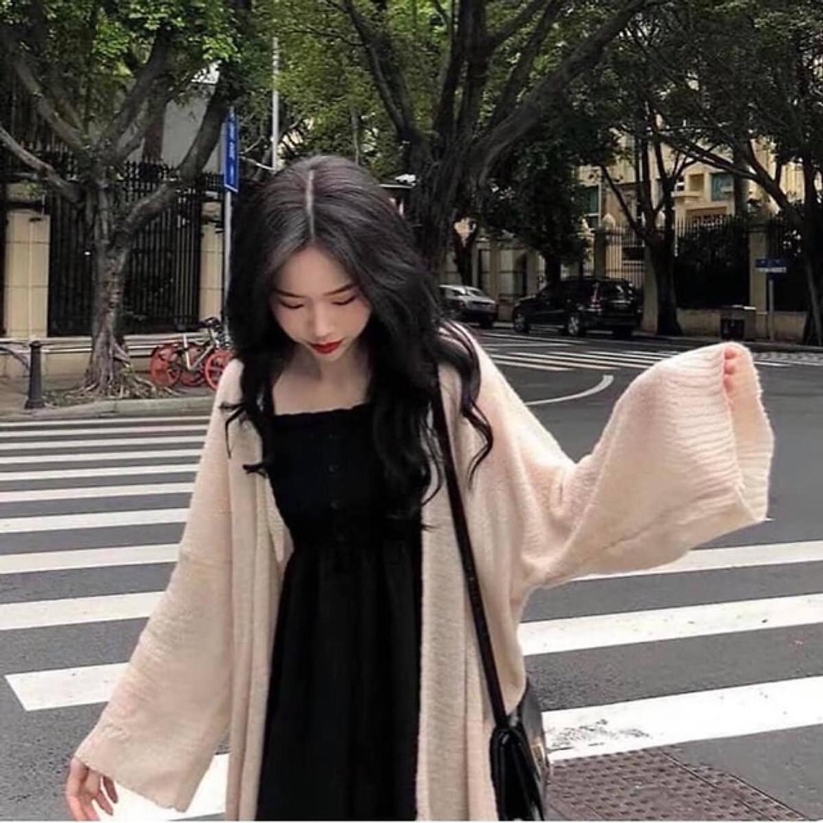 Áo Khoác Cardigan Len Tơ mỏng xinh xắn cho nữ