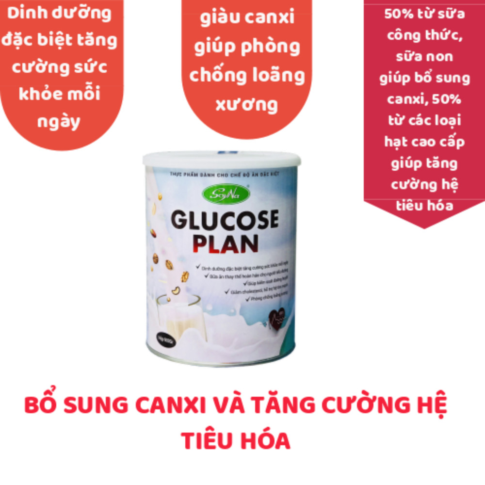 SỮA BỔ SUNG CANXI - GLUCOSE PLAN - Dinh dưỡng cho chế độ ăn đặc biệt giúp bổ sung canxi, chống loãng xương, tăng cường hệ tiêu hóa