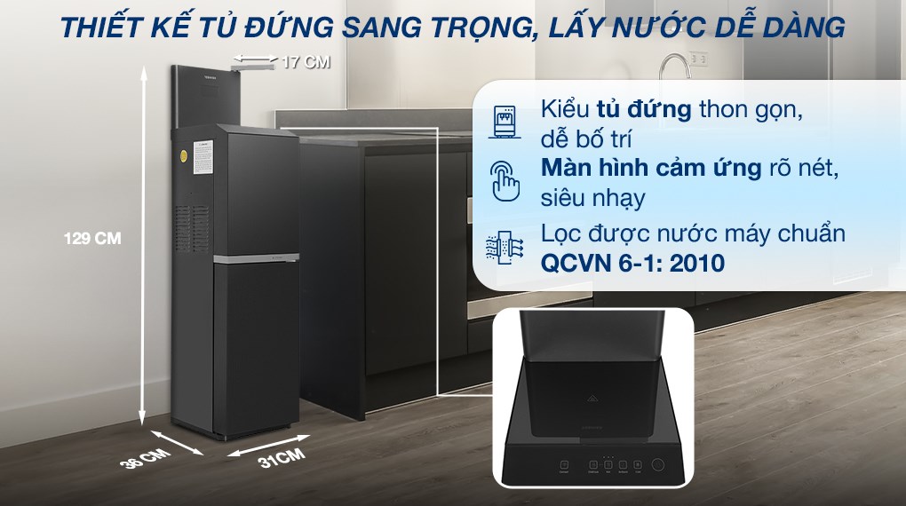 TWP-W2399SVN(M) - Máy lọc nước RO Toshiba TWP-W2399SVN(M) 10 lõi - Hàng Chính Hãng - Chỉ Giao HCM