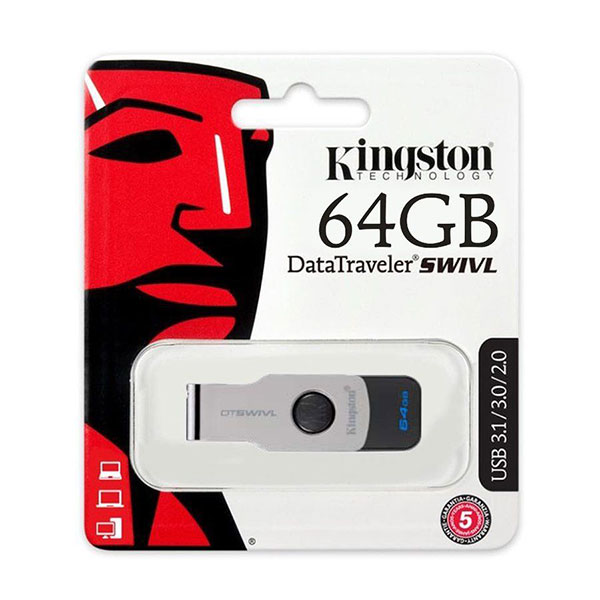 USB Kingston 64GB USB3.0 DTSWIVL(DTSWIVL/64GB) - Hàng Chính Hãng