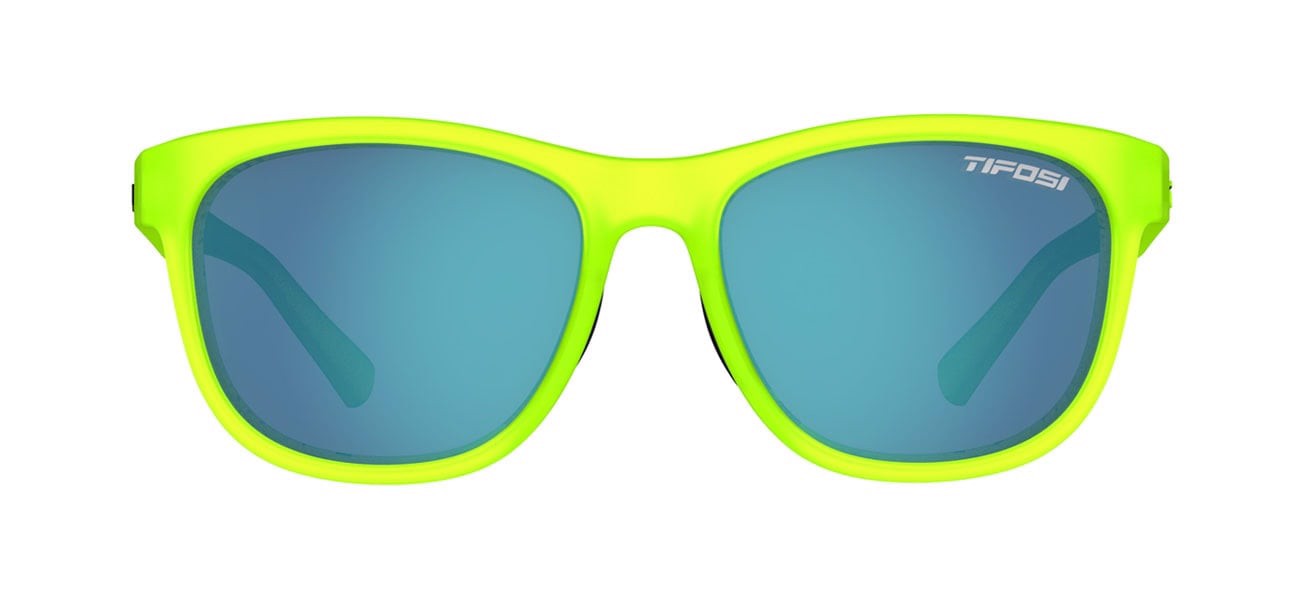 Kính Thể Thao Chạy Bộ TIFOSI SWANK SATIN ELECTRIC GREEN Tròng Smoke Bright Blue