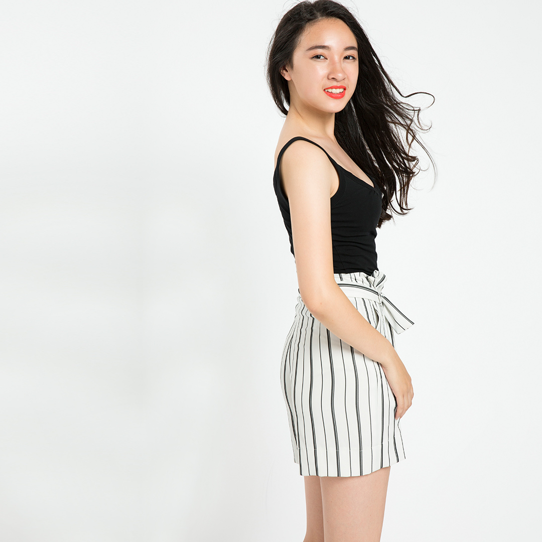 Quần Shorts Lưng Xếp Ly Hity PAN033 (Sọc Trắng Kim Cương)