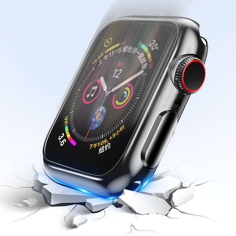 Ốp Case Bảo Vệ TPU Mạ Chrome Hoco Cho Apple Watch Series 4/ 5/ 6/ SE Size 40/44mm_ Hàng Chính Hãng