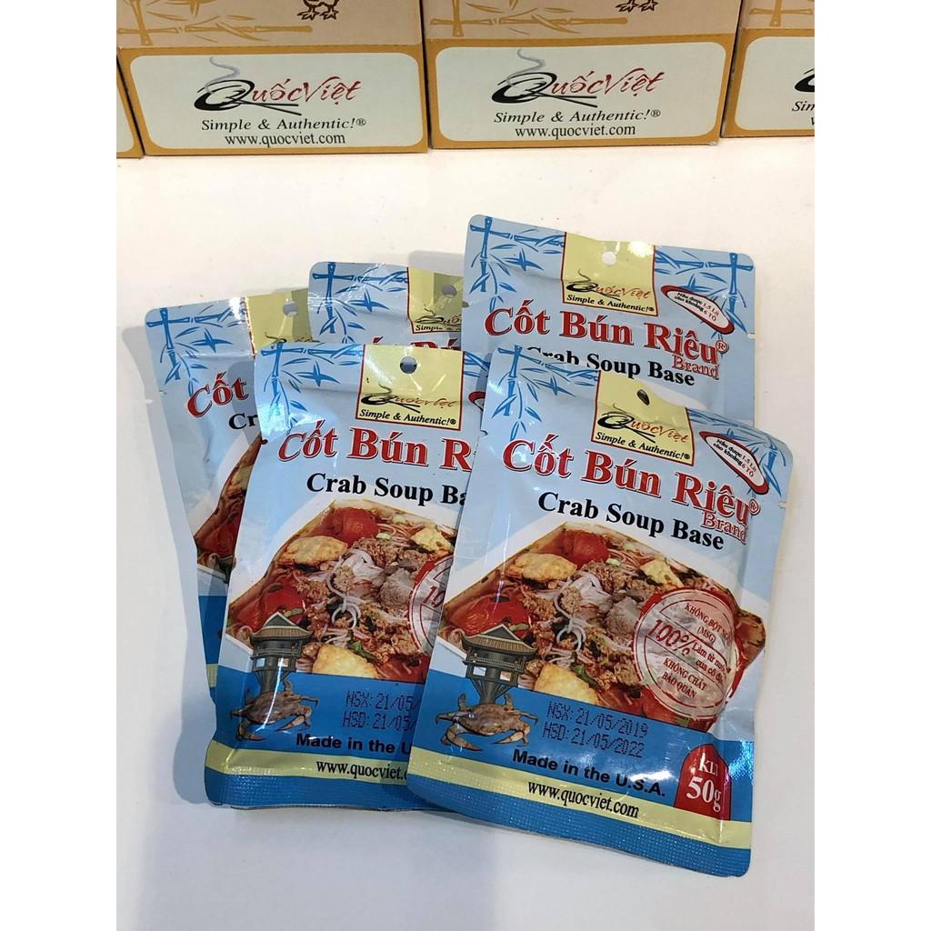 GIA VỊ NẤU Bún riêu Quốc Việt Foods 50g-Gia vị hoàn chỉnh nhập khẩu