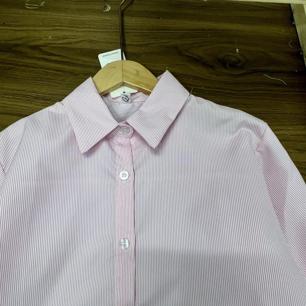 MS1103 Áo sơ mi nữ kẻ sọc màu pastel Hàn Quốc