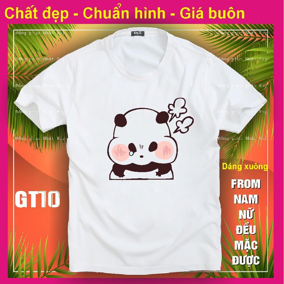 Áo thun gấu trúc đẹp GT10, chất đẹp, bao đổi trả,phông, panda dễ thương kute,icoi gấu trúc chipi