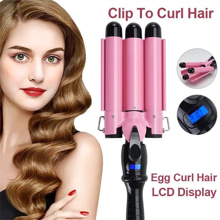 Máy dập tóc xoăn sóng 3 trục dành cho makeup tạo kiểu tóc cá nhân chuyên nghiệp - Hity Beauty