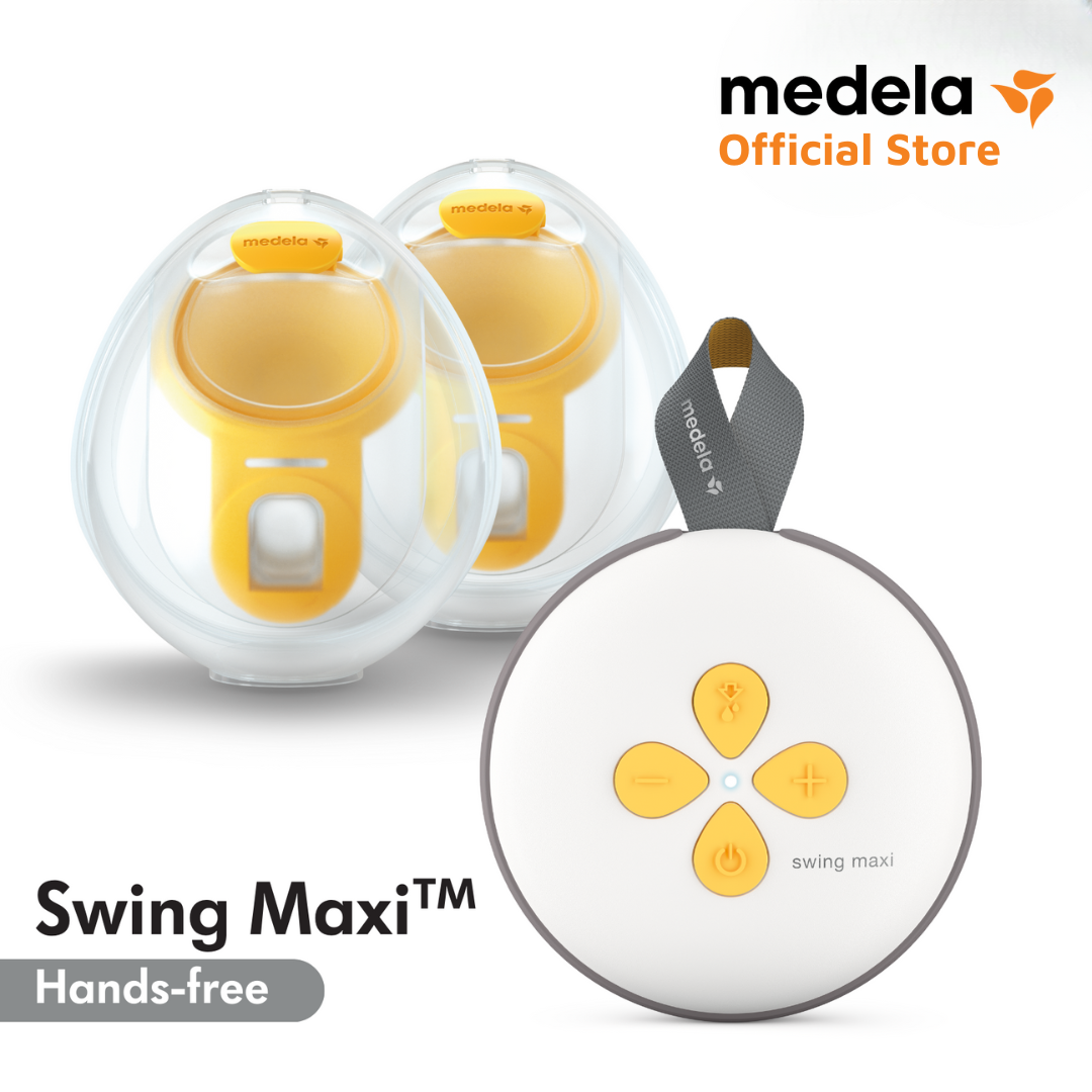 Máy hút sữa điện đôi Medela Swing Maxi Hands Free | Có pin sạc tích hợp, chân sạc USB-C, kết nối Bluetooth, hệ thống khép kín