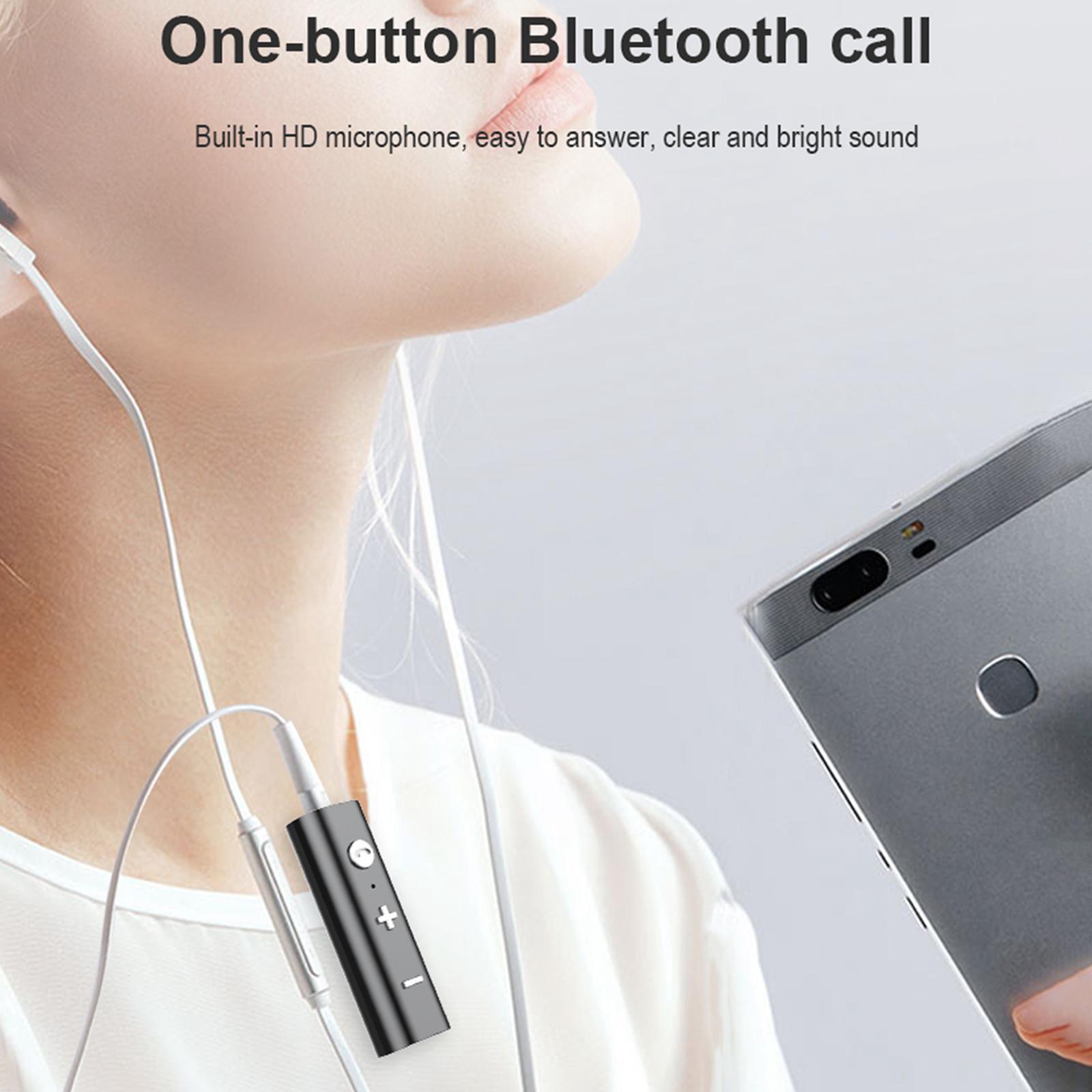 Lavalier Wireless Bluetooth Receiver 3.5mm AUX Audio Stereo Adapter Long , Listing Music: 4-5h