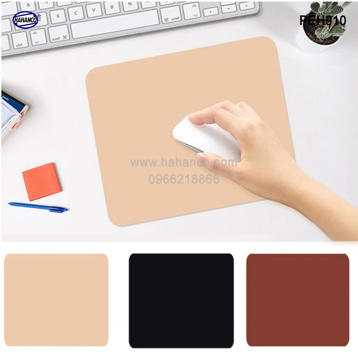 Miếng lót chuột gaming, pad bằng da bò xịn (PEH910) chống nước, trơn trượt siêu bền - Mouse Pads Leather of HAHANCO - Hàng chính hãng