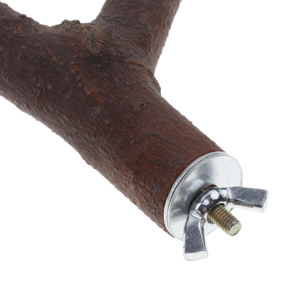 2-pcs Parrot Wood Hanging Stand Toy Parakeet Branch Perches Toy #1#3