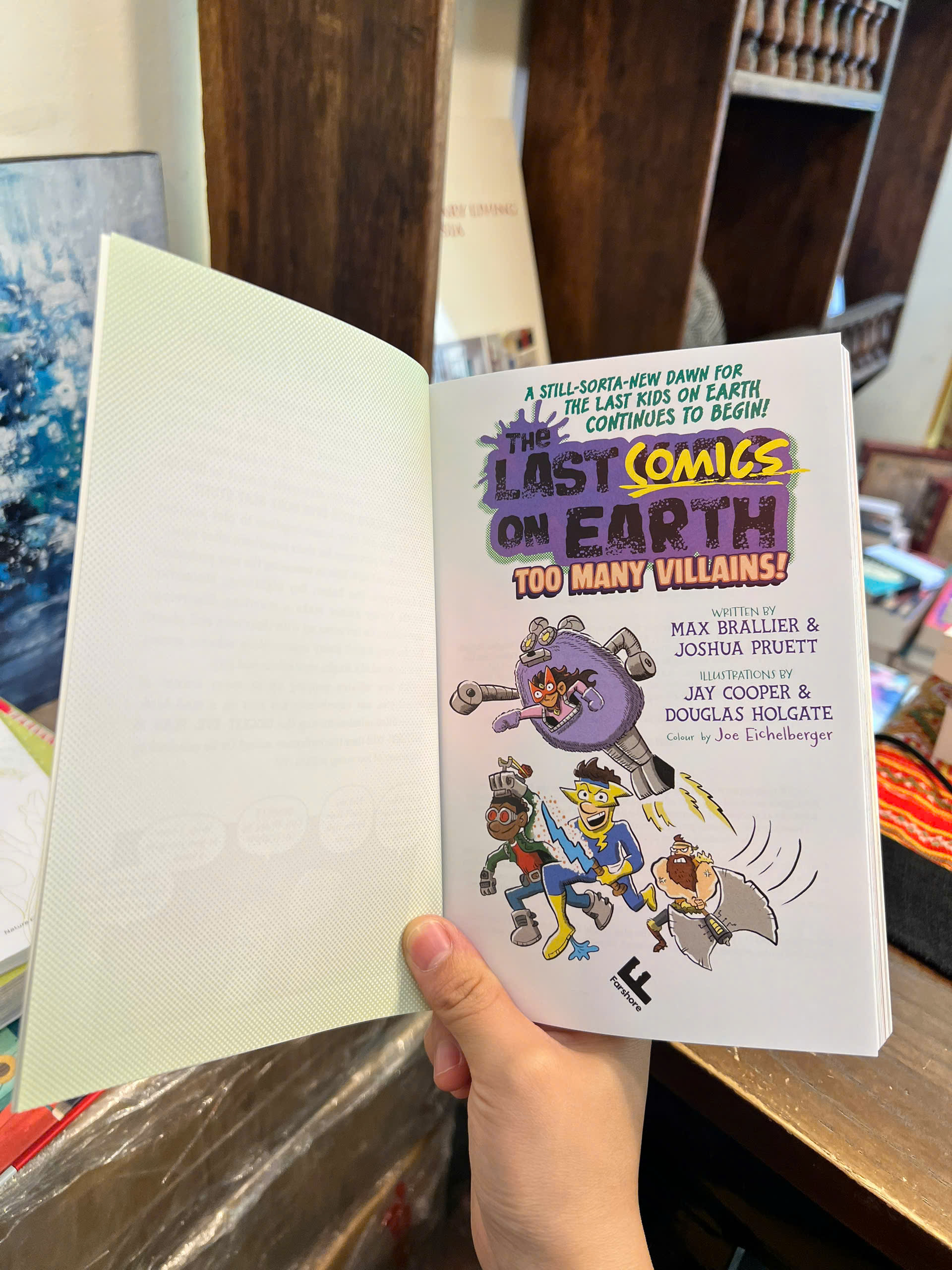 Sách - The Last Comics On Earth: Too Many Villains! | Graphic Novels/ Comics/ Truyện tranh Tiếng Anh