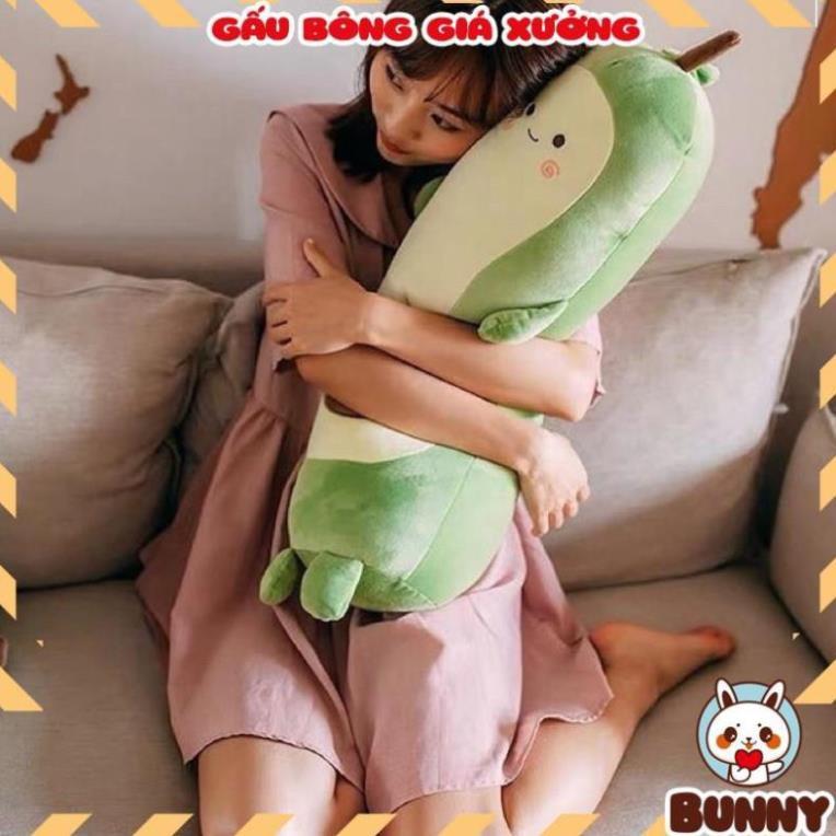 Combo 2 quả Gối Ôm Bơ ( Dài+Tròn),Gối Ôm Thú Nhồi Bông Hình Trái Bơ Thơm Ngon siêu dễ thương