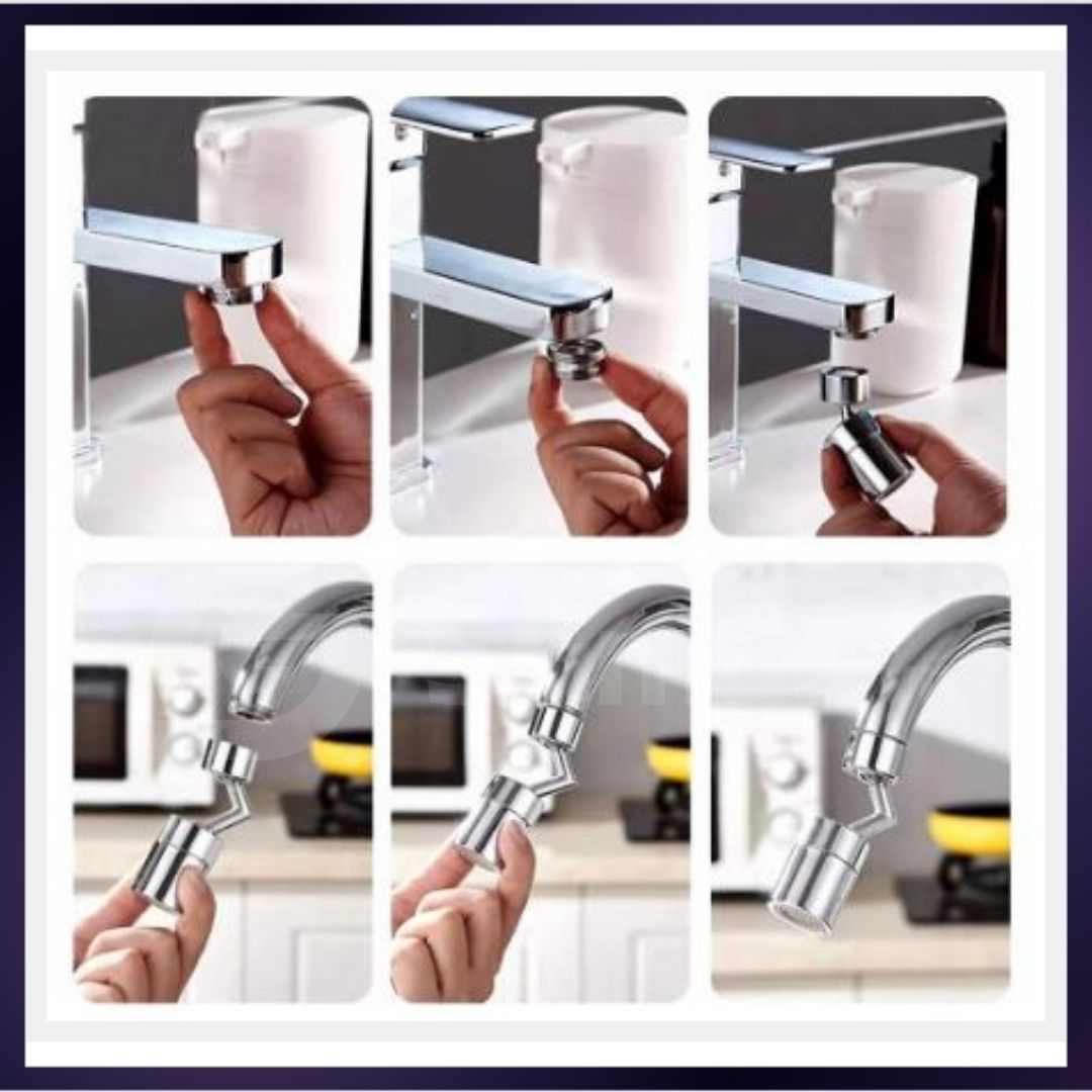 Đầu vòi tăng áp inox 304, Đầu vòi tăng áp lavabo vòi rửa chén phun cực mạnh xoay 360 độ tiết kiệm nước