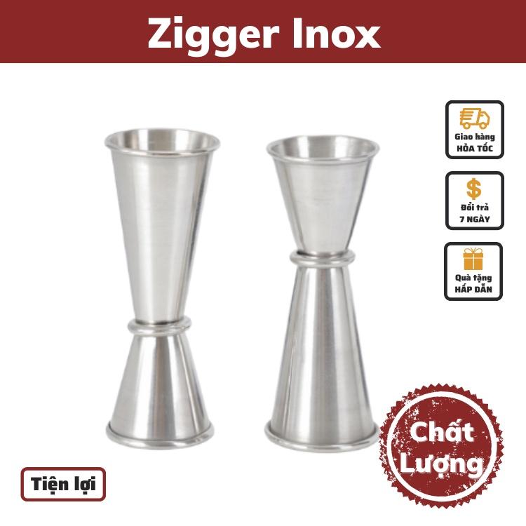 ly đong zigger định lượng; 15-30cc bằng inox 2 đầu cao cấp, jigger chuyên dụng dụng cụ pha chế quán Bar, trà sữa