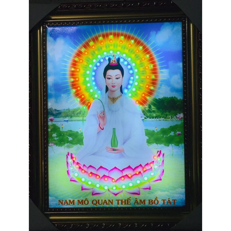 Khung tranh quan âm có đèn led 25x30