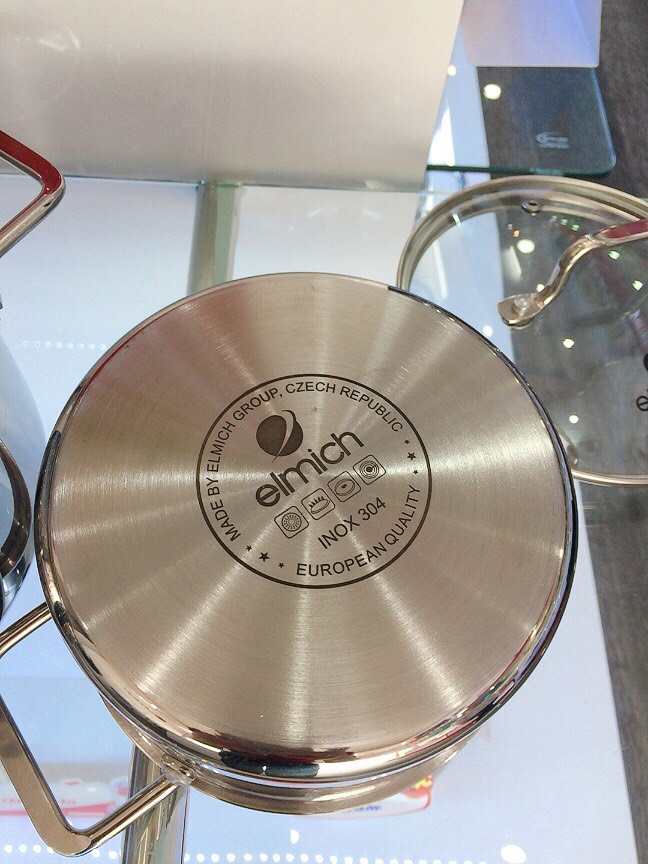 Nồi inox liền khối Elmich Trimax XR EL-3843 size 16, 20, 24cm
