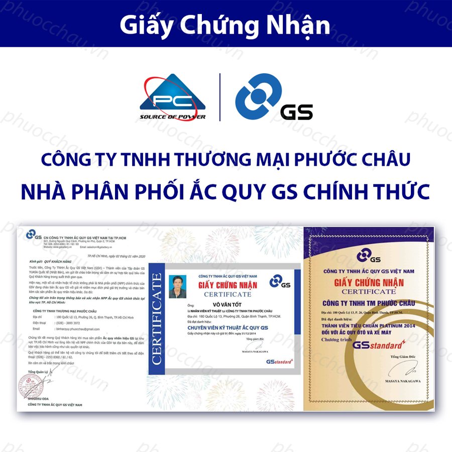 Bình Ắc Quy Nước 12V-85AH, Ắc Quy Ô TÔ GS 100D31R