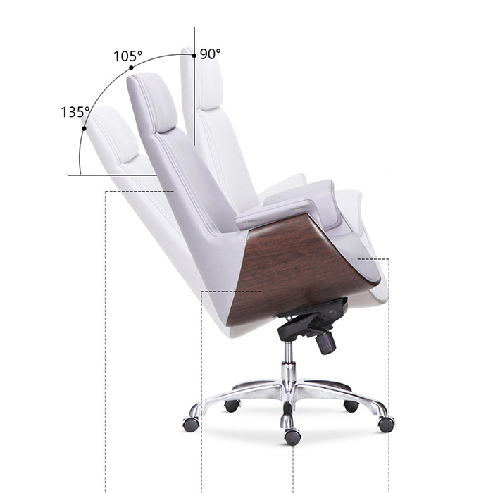 Ghế Giám Đốc Bọc Da Cao Cấp Xoay 360 Độ Lưng Cao Tiện ích hiện đại - Ghế Văn Phòng Điều Chỉnh Được Độ Cao Đa năng cao cấp GHP006 Giao màu Ngãu nhiên