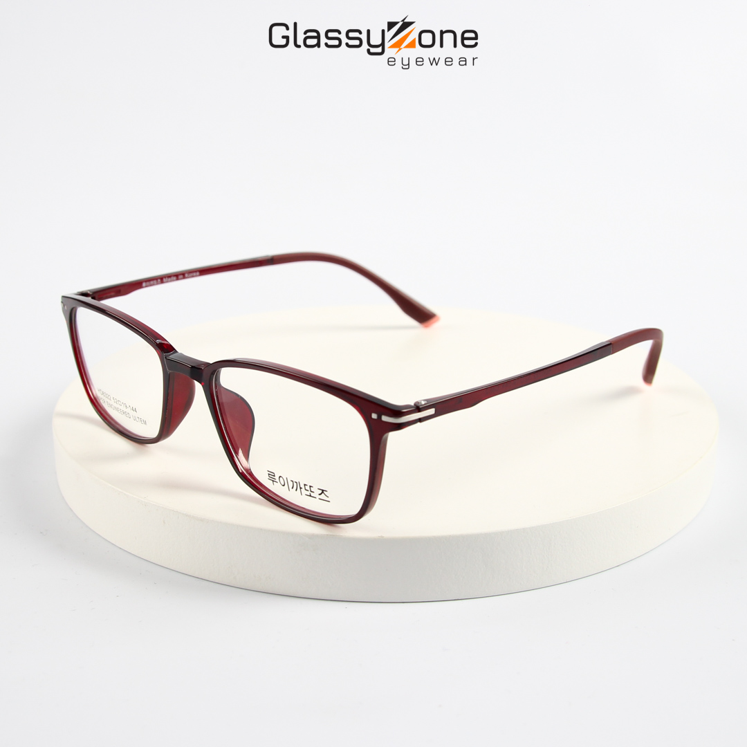 Gọng kính cận mắt kính thời trang nhựa dẻo Form vuông Nam Nữ Dash - GlassyZone