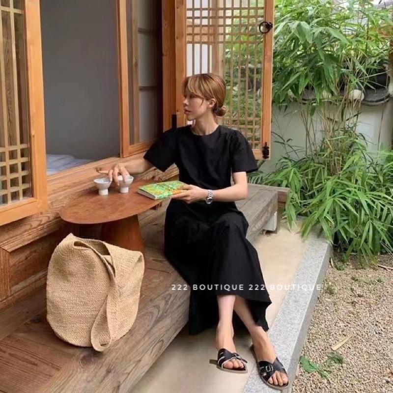 Váy thô Kate cổ tròn lưng V HQ