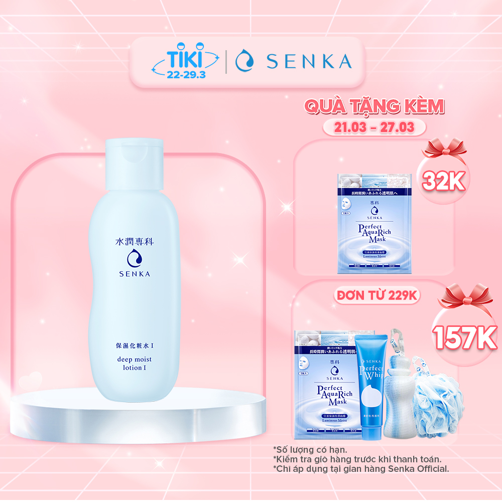 Nước Cân Bằng và Dưỡng Ẩm Chuyên Sâu Senka Deep Moist Lotion 200ML