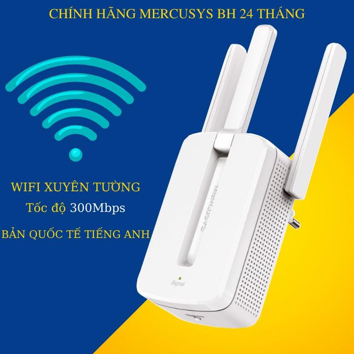 Hình ảnh Bộ kích sóng wifi 3 râu Mercusys (wireless 300Mbps) cực mạnh, hút mở rộng kích wifi - Hàng chính hãng