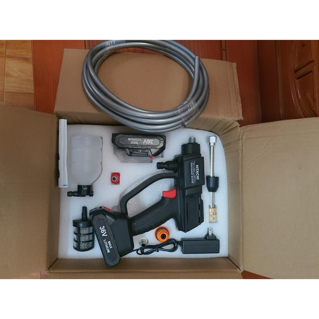 Máy rửa xe, vệ sinh điều hòa, bơm nước tưới cây dùng pin 36v HI.TA.CHI, bản 1 pin