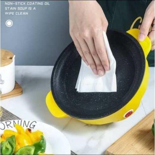 Yumeshop94 Chảo Nướng Điện Chống Dính Mini Size 22cm vân đá ,Bếp Nướng Bằng Điện BBQ Kiểu Hàn Quốc