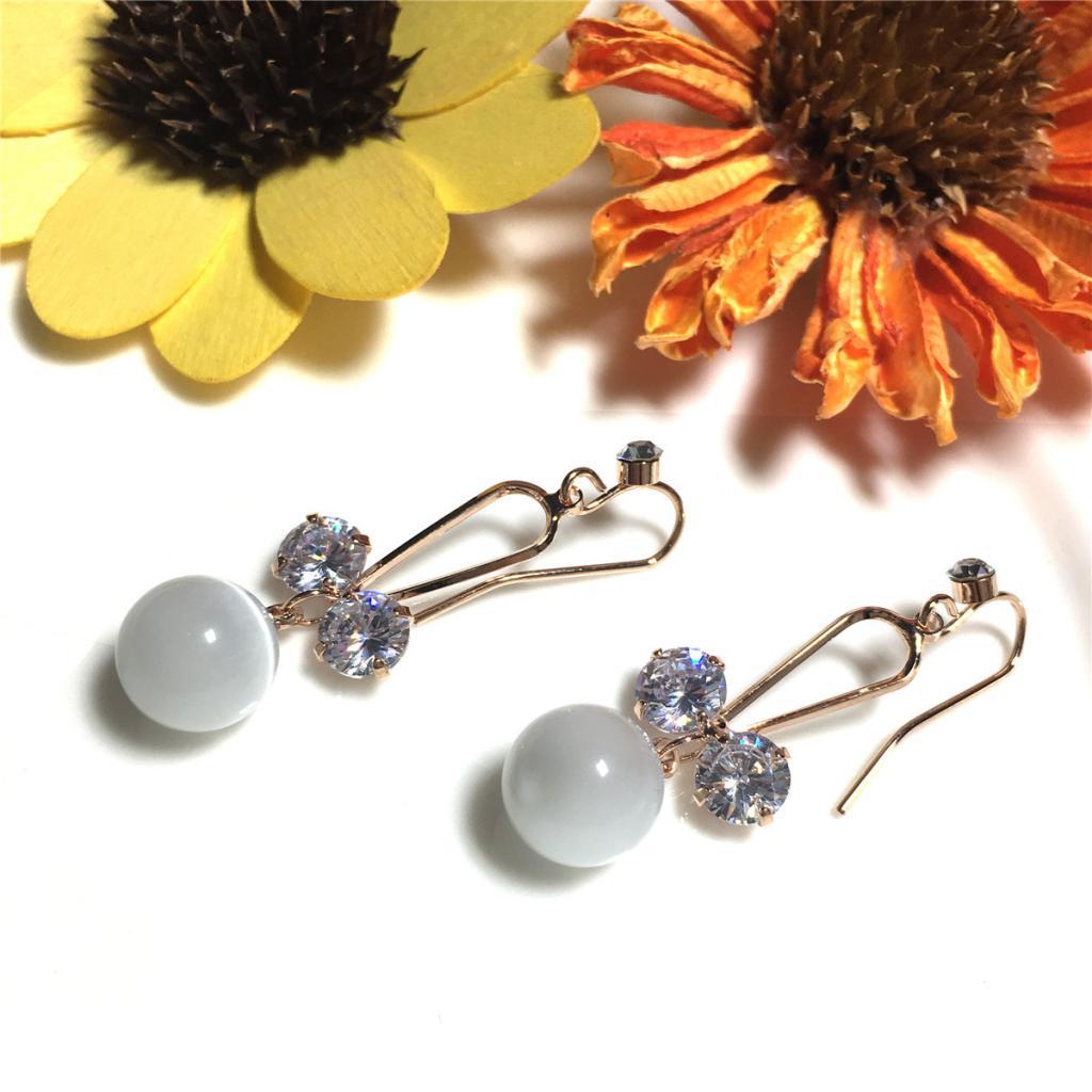 Fashion Crystal Earrings Pearl Earrings Wedding Party Dangle Earrings Gift