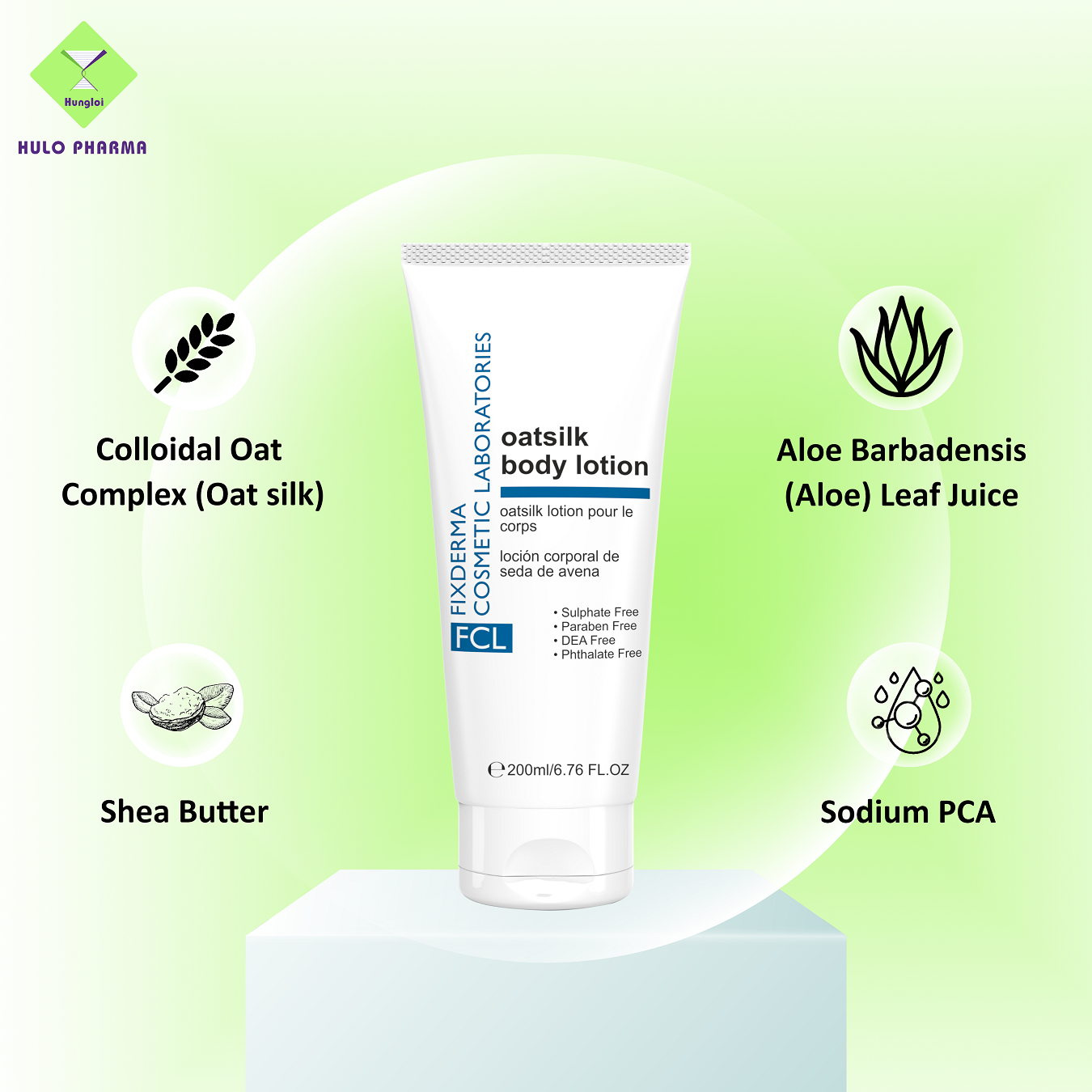 Sữa Dưỡng Ẩm Lotion FCL Oat Silk Body Lotion Dưỡng Ẩm Sâu, Phù Hợp Mọi Loại Da, Da Khô, Da Nhạy Cảm - 200ml