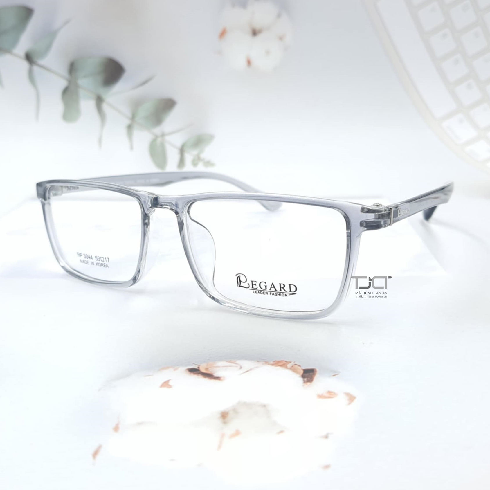GỌNG KÍNH CẬN NAM NỮ, PHOM VUÔNG, CHÍNH HÃNG REGARD RP3044