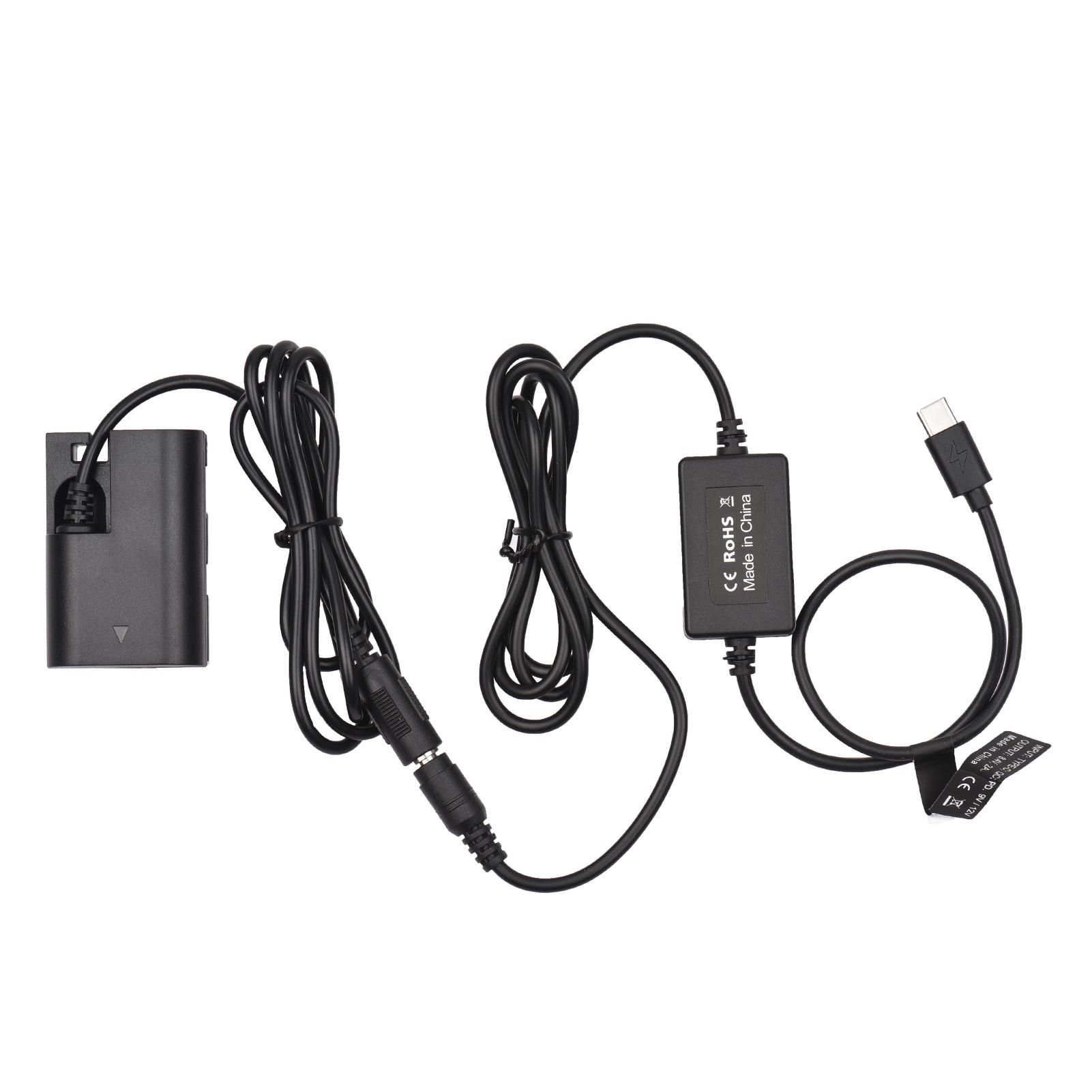 PD USB Type-C Cable to DR-E6 Dummy Battery DC Coupler LP-E6N for Canon EOS 60D 70D 80D 5DS R 5D Mark IV III 5D4 5D3