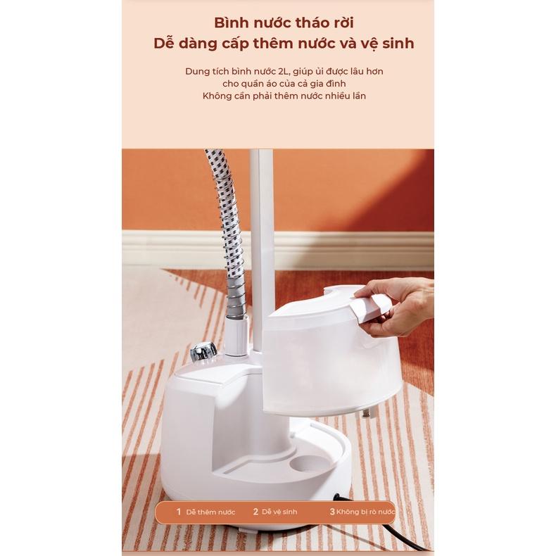 Bàn ủi hơi nước đứng Konka-GT24 Pro, 10 chế độ ủi cho mọi loại vải, dung tích 2L, cây treo 3 cấp cứng cáp, BH 12 tháng
