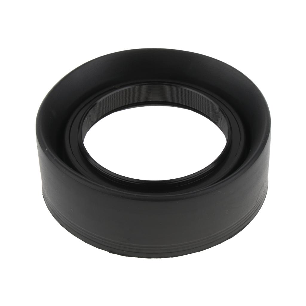 Rubber Wide Angle Standard Telephoto Lens Hood for Sony FE 50mm f1.8 / E 55-210mm f4.5-6.3 / FE 24-240mm f3.5-6.3