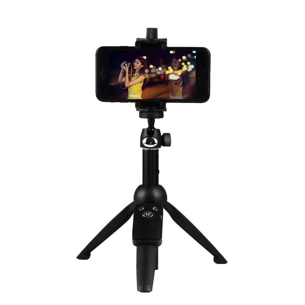 Gậy Chụp Hình, Tự Sướng Kiêm Chân Tripod Nhỏ Gọn Kèm Tay Remote Bluetooth