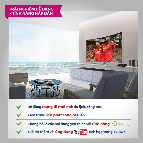 Bộ Thiết Bị K+ TVBox và 12 tháng thuê bao - Hàng Chính Hãng